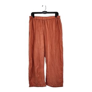 Shack Incorporated Women's 100% Silk Wide Leg Fit Cropeed Pants - XL